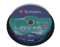 Verbatim DVD-RW 4.7GB, 4x 